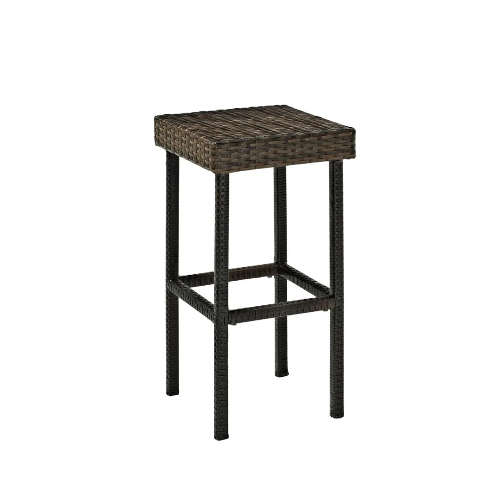 Crosley Palm Harbor Outdoor Wicker Bar Height Stool (Set Of 2)