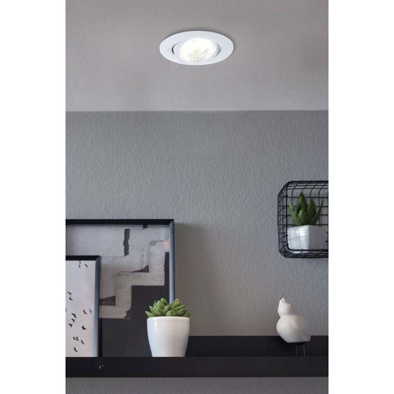 Spot encastrable LED Tedo 1 blanc Ø 8 cm GU10 4,8 W EGLO