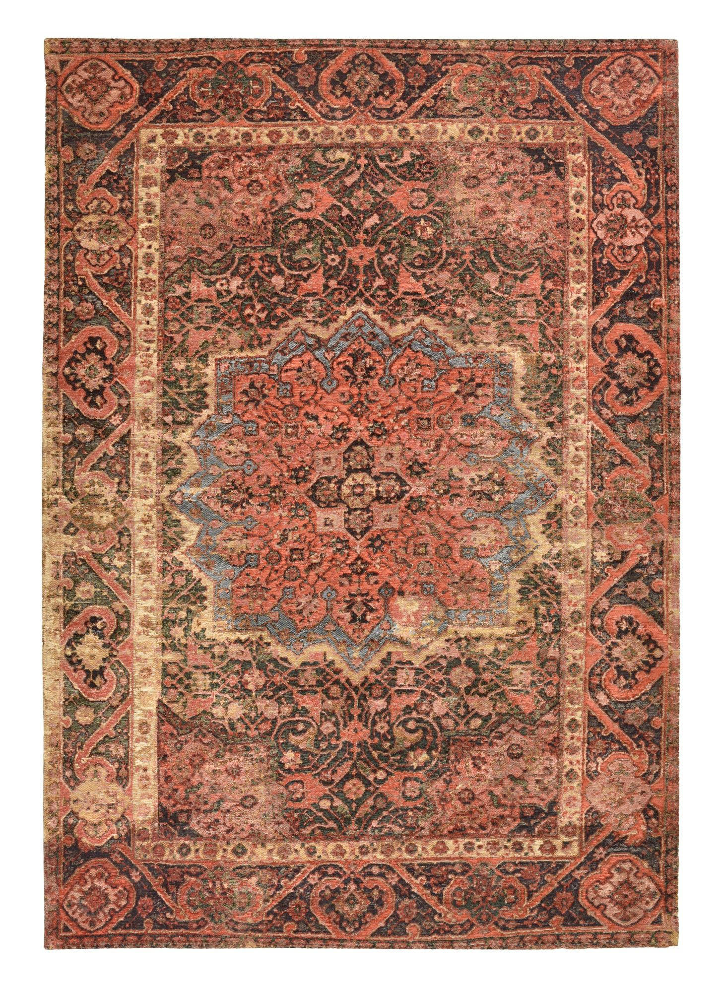 FUNKY ORIENT - Tapis d'orient vintage tissé plat Rouge 195x285 cm