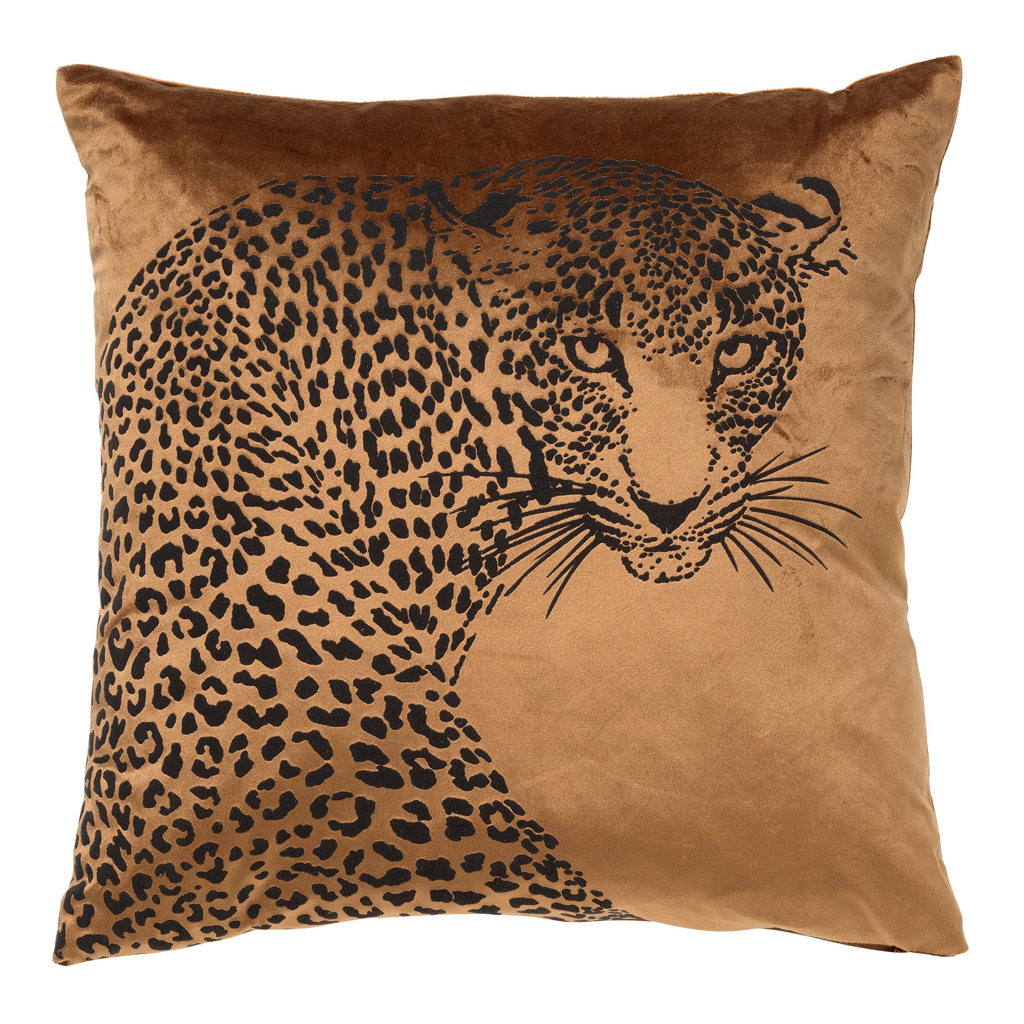 SIMBA - kussenhoes 45x45 cm - dierenprint - panter - Tobacco Brown - bruin