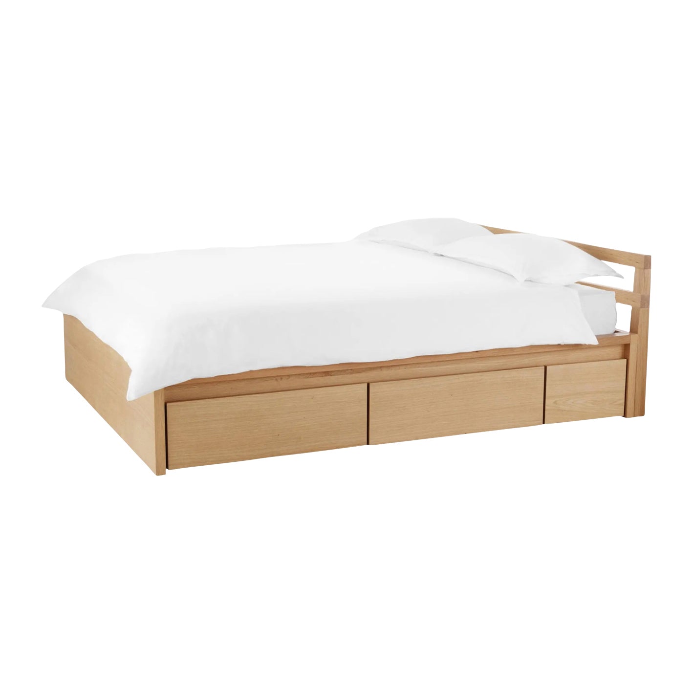 by fonQ Doodle Bedframe met Opberglades - 160 x 200 cm - Eiken