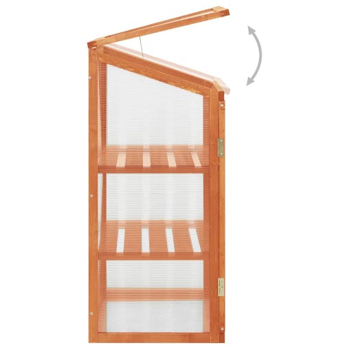 NNEVL Greenhouse 60x45x100 cm Firwood