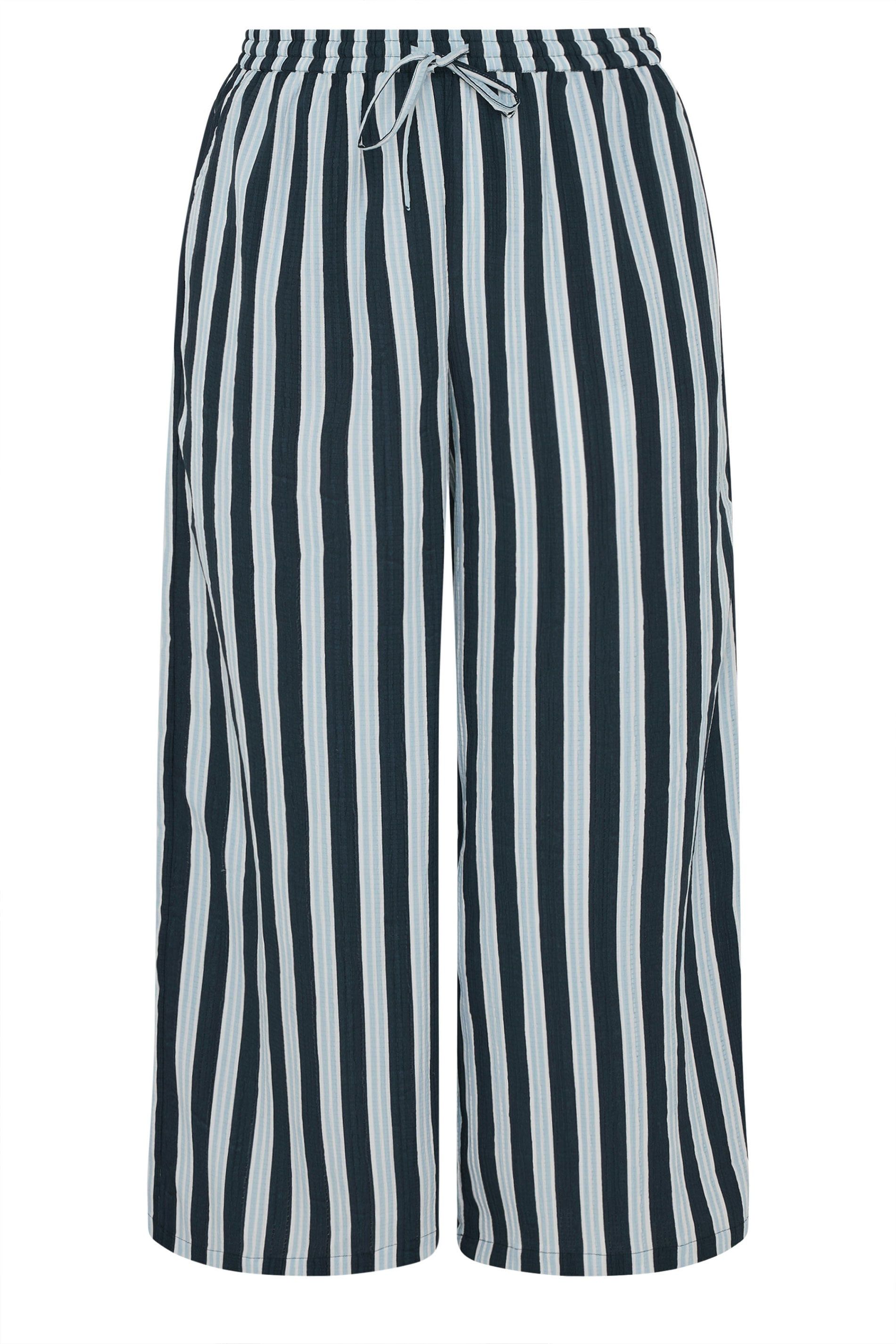 Yours Stripe Wide Leg Trousers