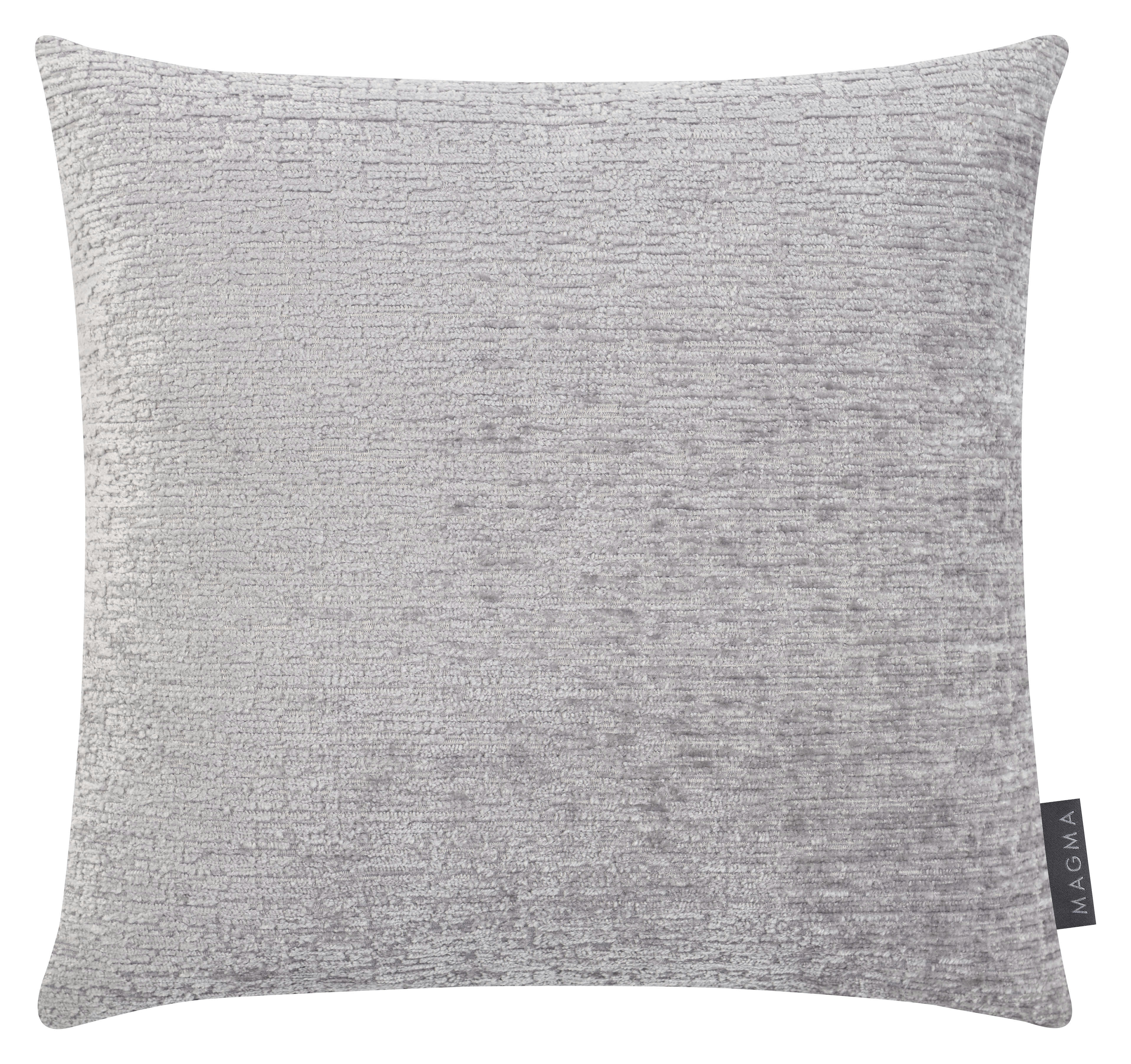 CLOE - Housses de coussin jacquard velours relief gris -40x40- Lot de 2