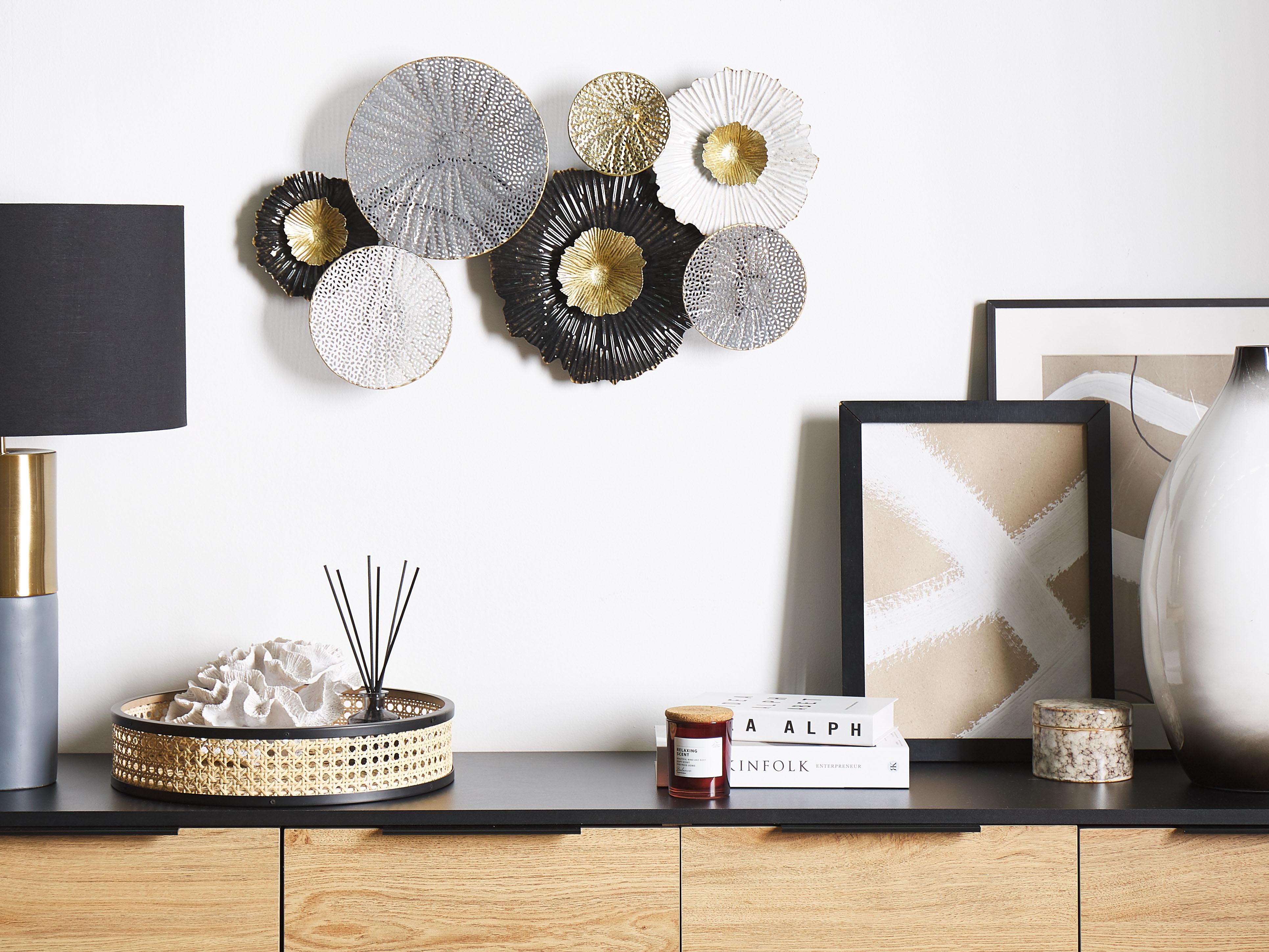 Wall Decor ZIRCONIUM Metal 38 cm Black