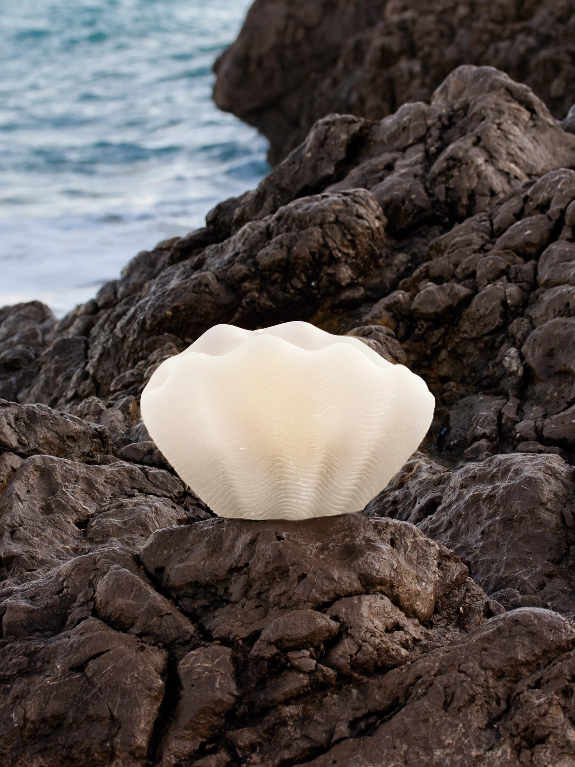 Handgefertigte Kerze Shell in Muschel-Form