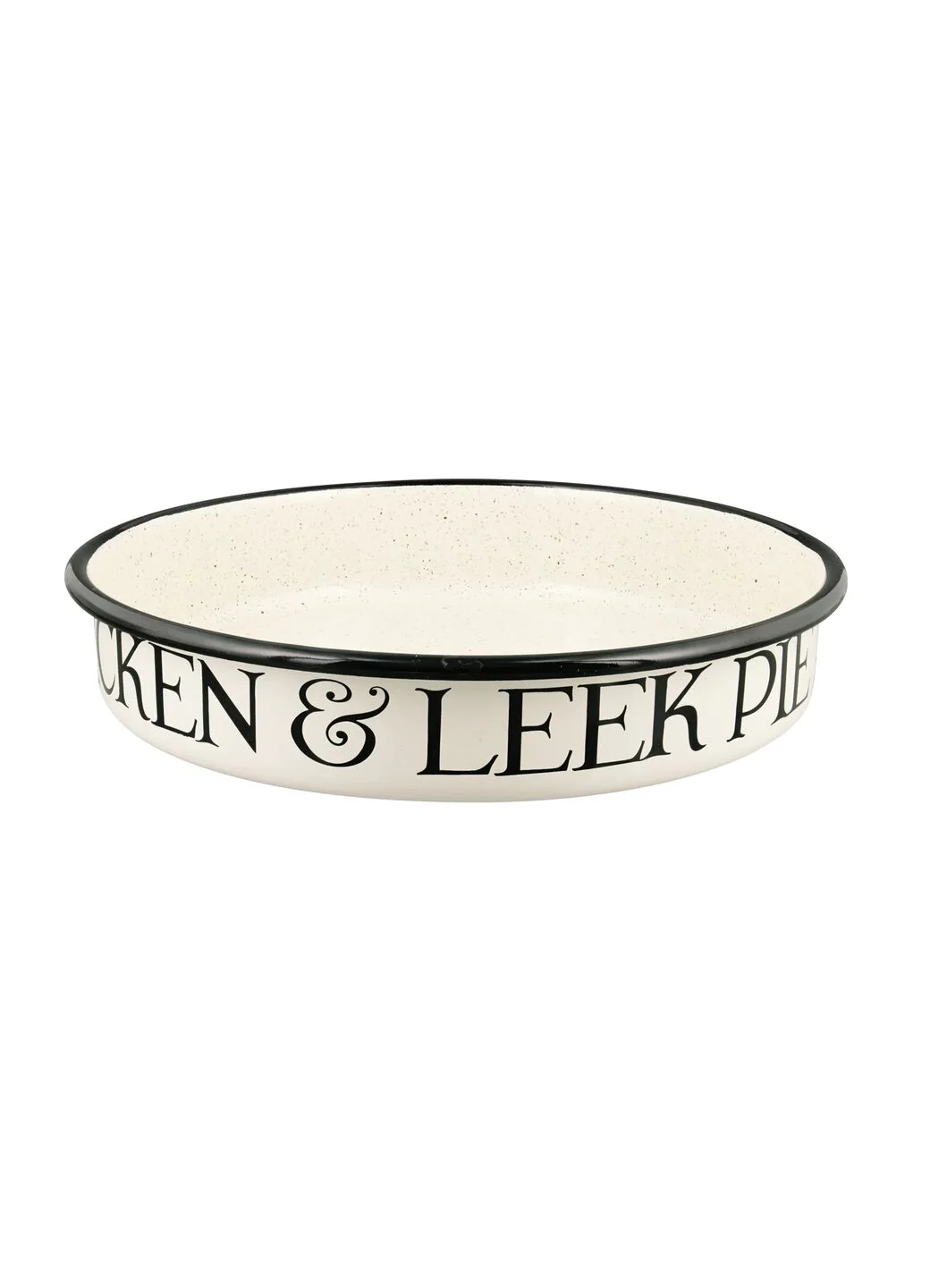 Black Toast Medium Savoury Enamel Pie Dish