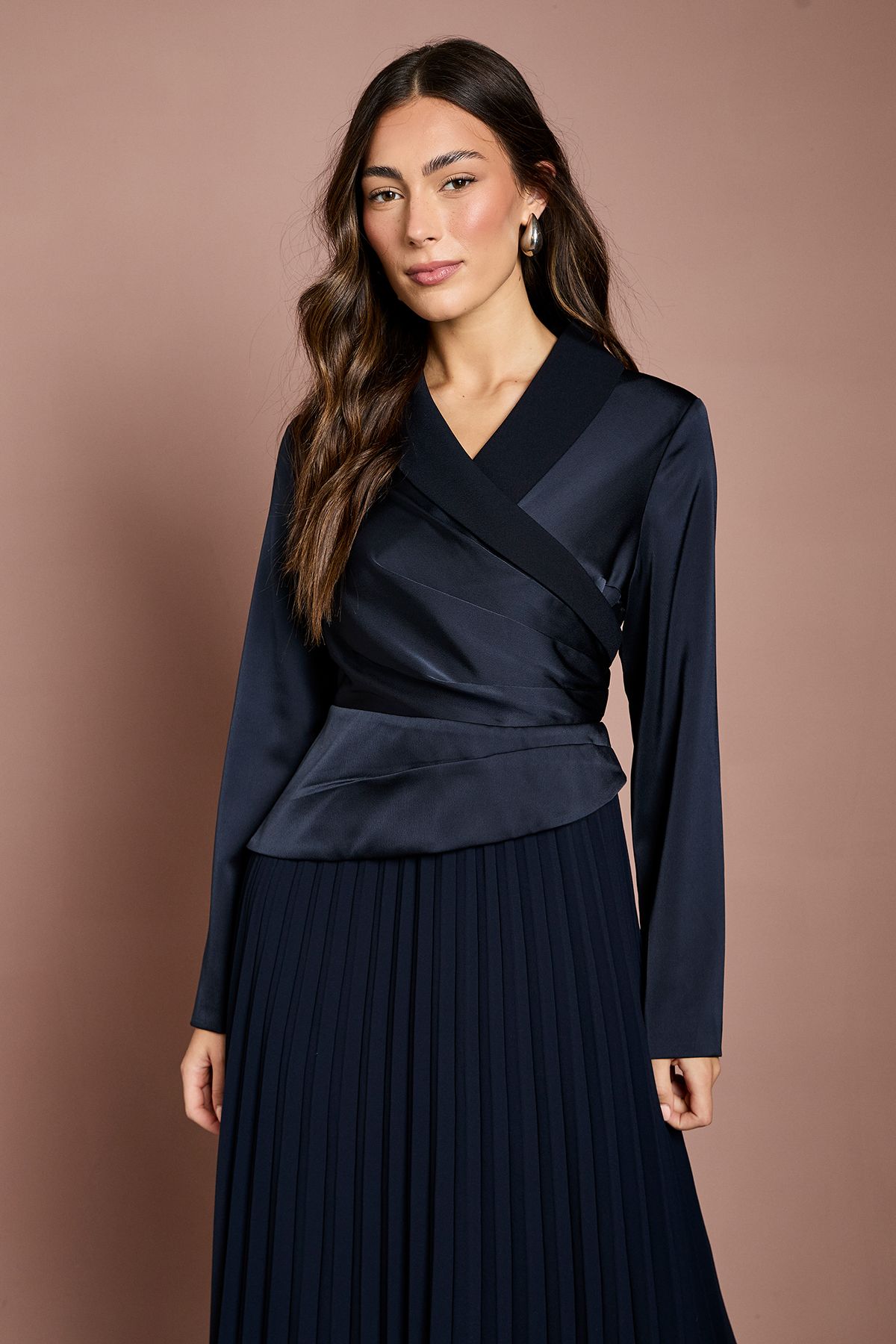 Coast Tailored Pleat Skirt Midi Dress