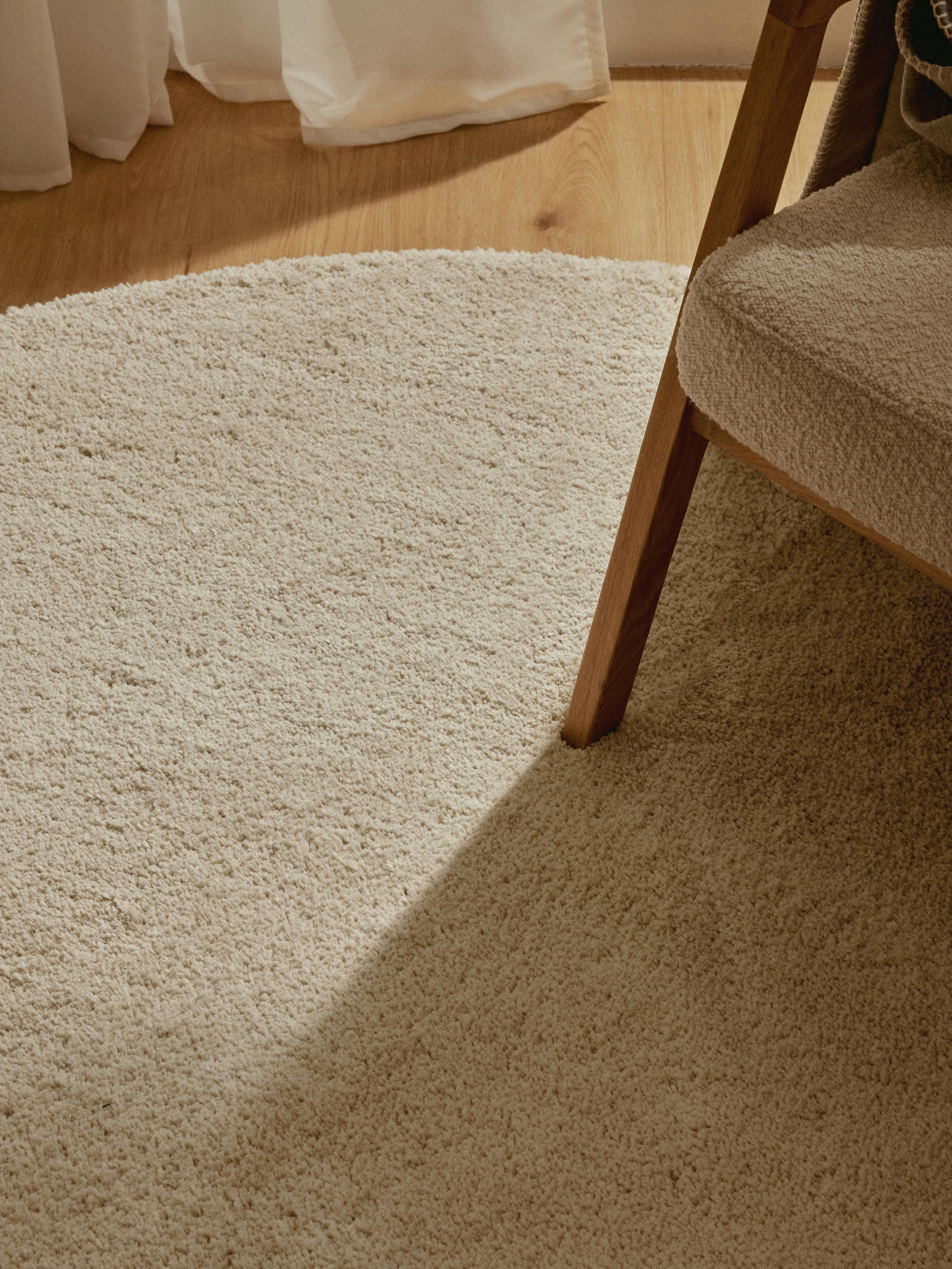 Flauschiger runder Hochflor-Teppich Leighton