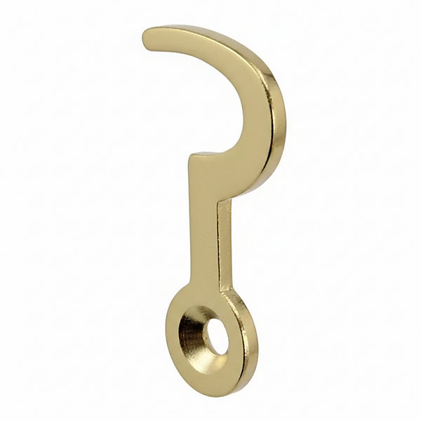 Crochet plat Laiton l. 24 mm x H. 15 mm