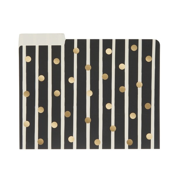 Geometric File Folders with 1/3 Cut Tabs, Gold Office Supplies (11.5 x 9.5 In, 12 Pack)