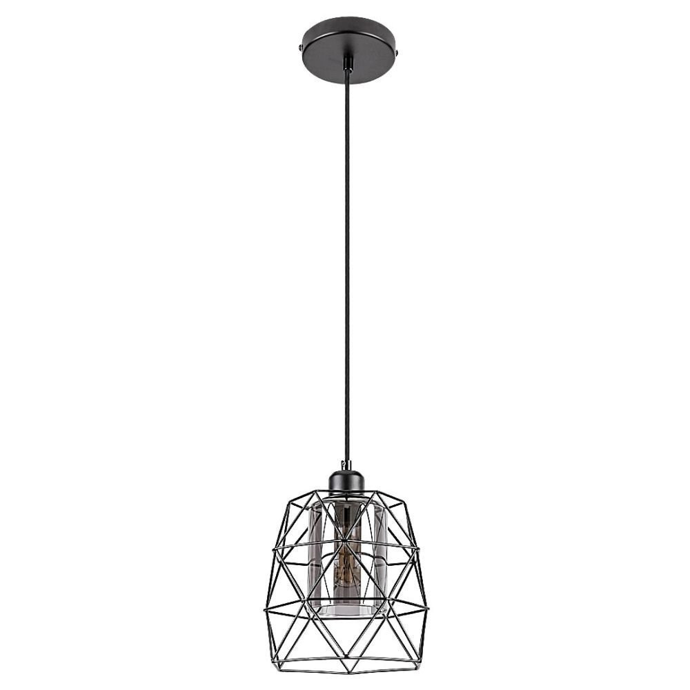 Lampa wisząca czarny matowa-kolor dymny Emrys 1xE27x40W Rabalux