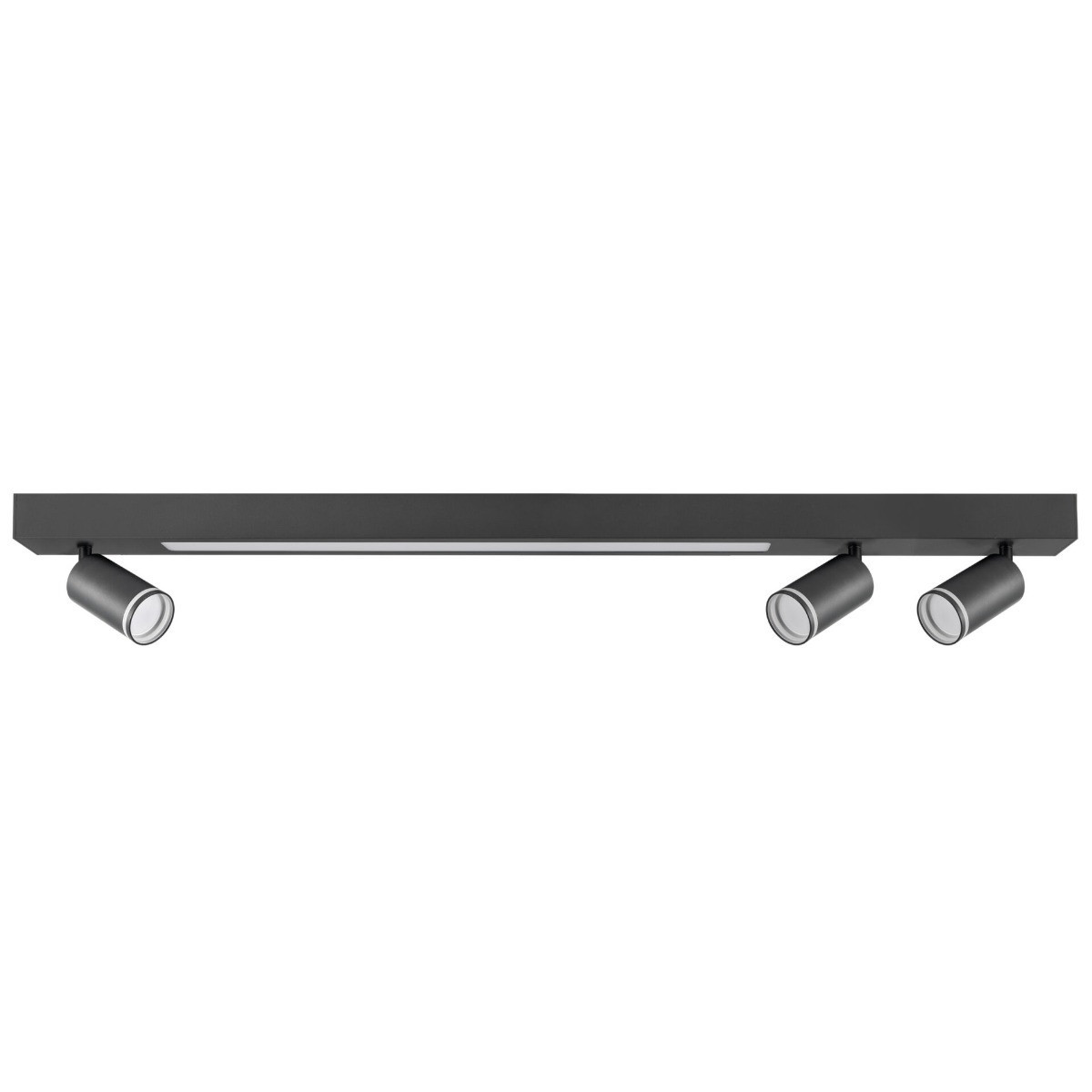 Reflektor sufitowy czarny PARIS 4xGU10x12W wym:19x100x6cm Polux