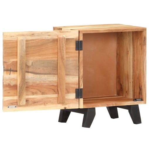 NNEVL Bedside Cabinet 40x30x51 cm Solid Acacia Wood