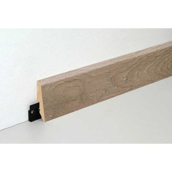 Sockelleiste, Holzoptik eichefarben, MDF, LxHxT: 240 x 5,8 x 1,9 cm