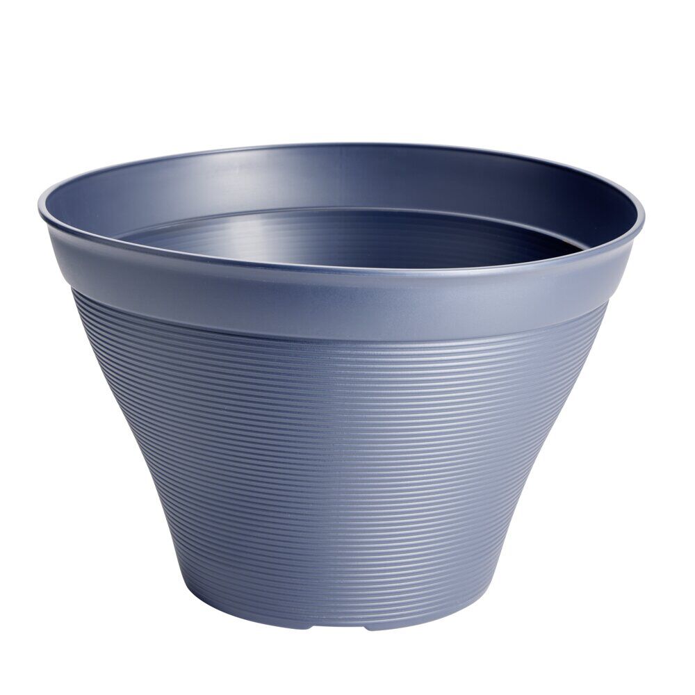 Pot rond pour plante en plastique gris Ø45xH30cm