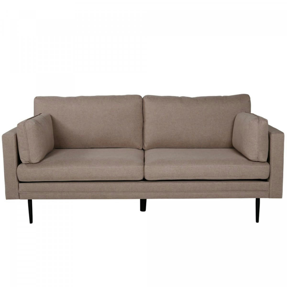 LINCOLN - Canapé droit 2 places en tissu beige