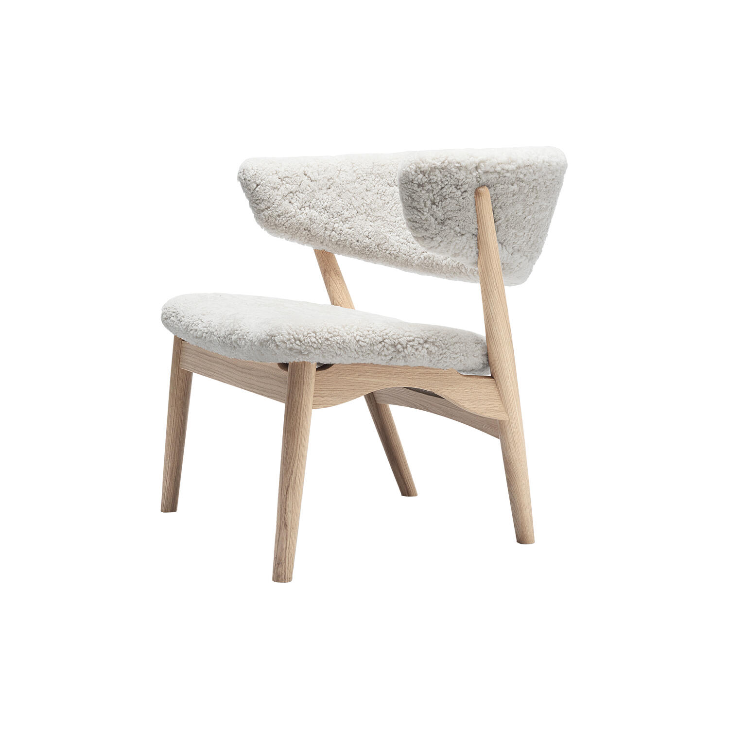 Sibast No 7 loungestol, white oiled oak/moonlight