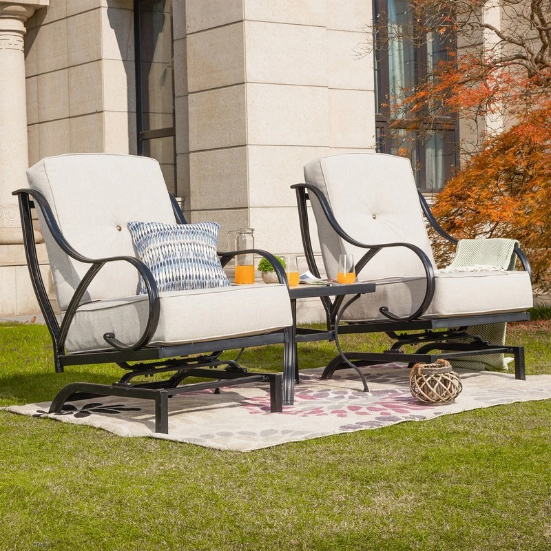 PATIO FESTIVAL 3-Piece Outdoor Conversation Seating Group with Cushions