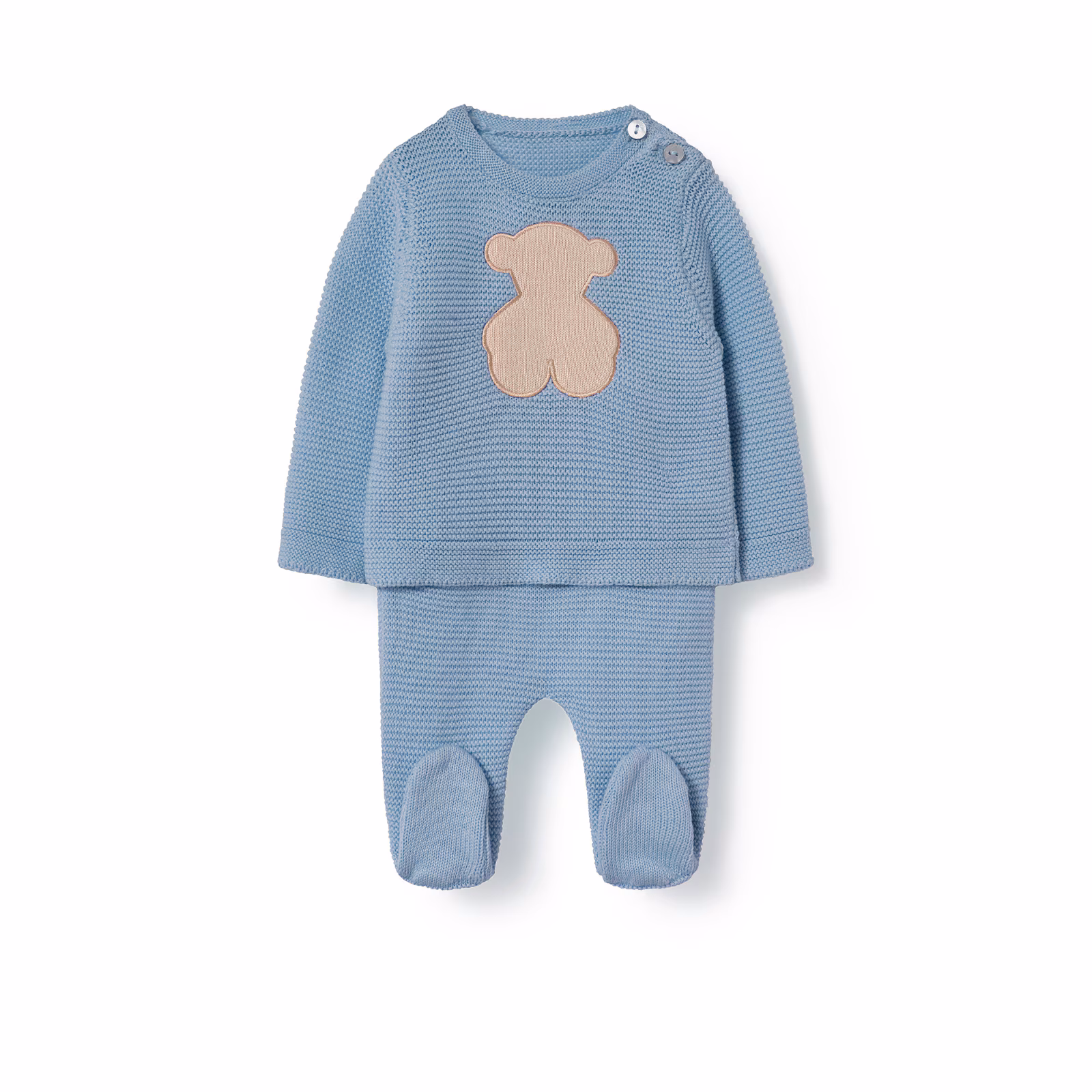 Conjunto de bebé de recién nacido Tricot celeste