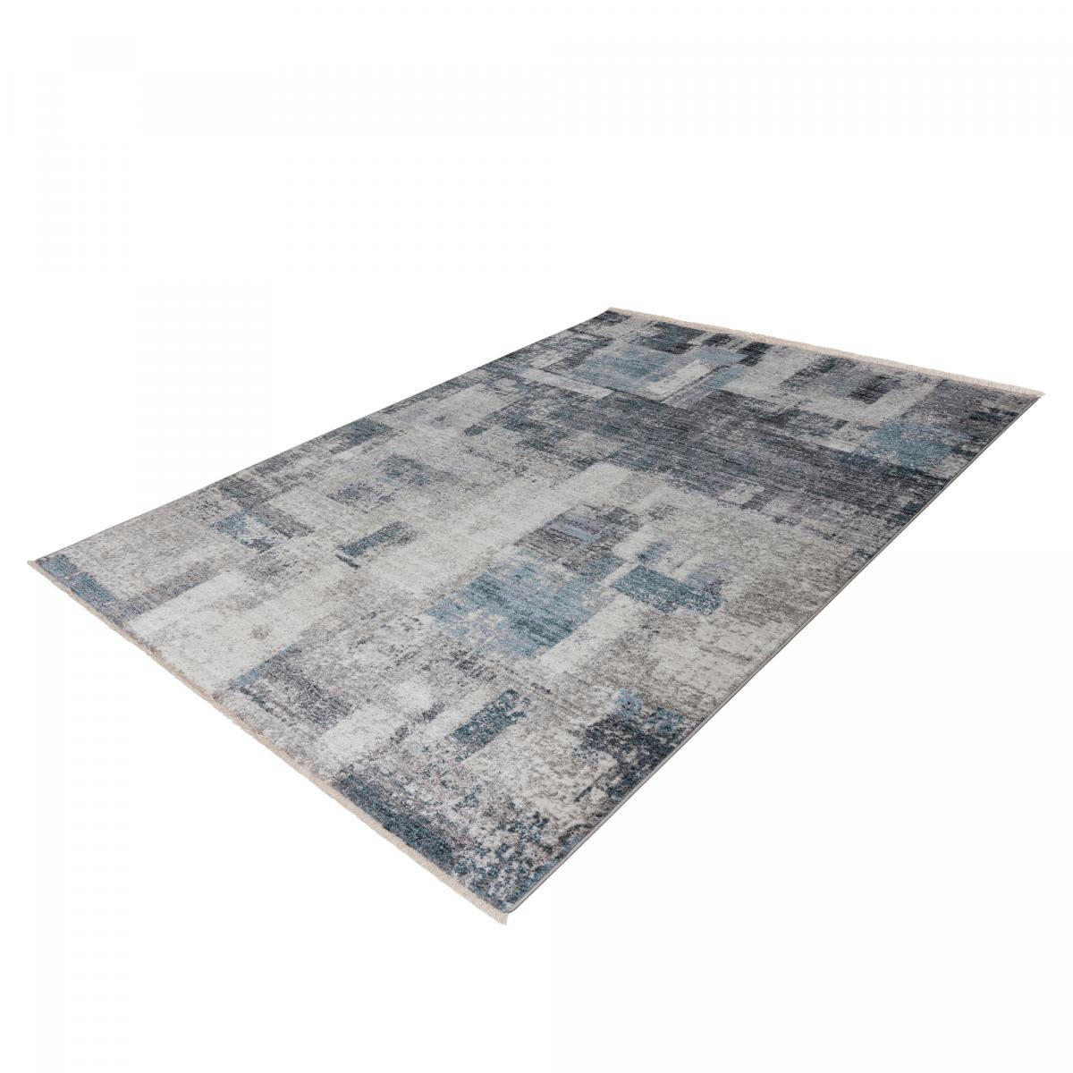 MEDALLE LL - Tapis salon bleu 200x290