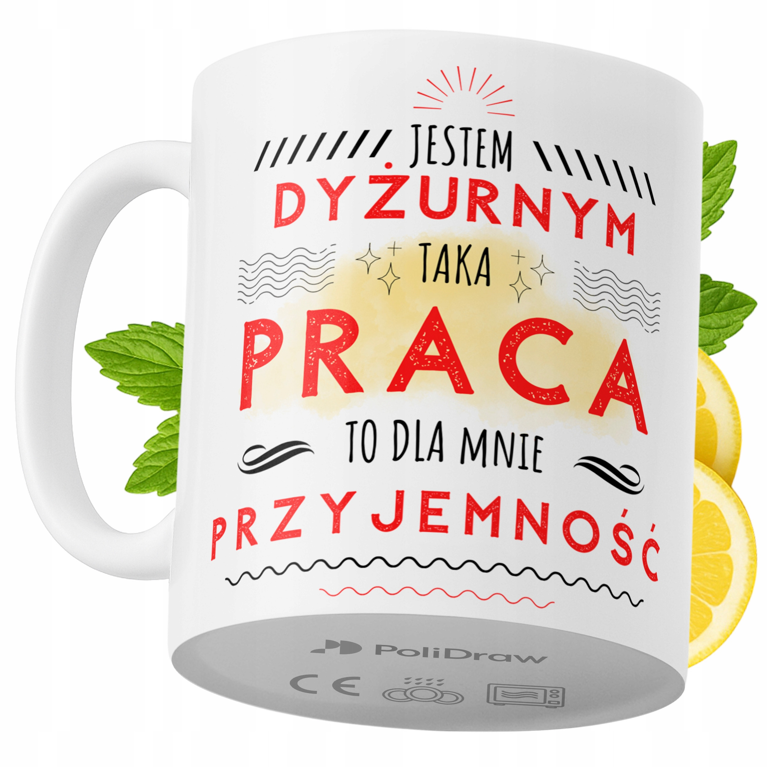Kubek Dla Dyżurnego na Prezent z Nadrukiem ze Zdjęciem 330 ml PoliDraw