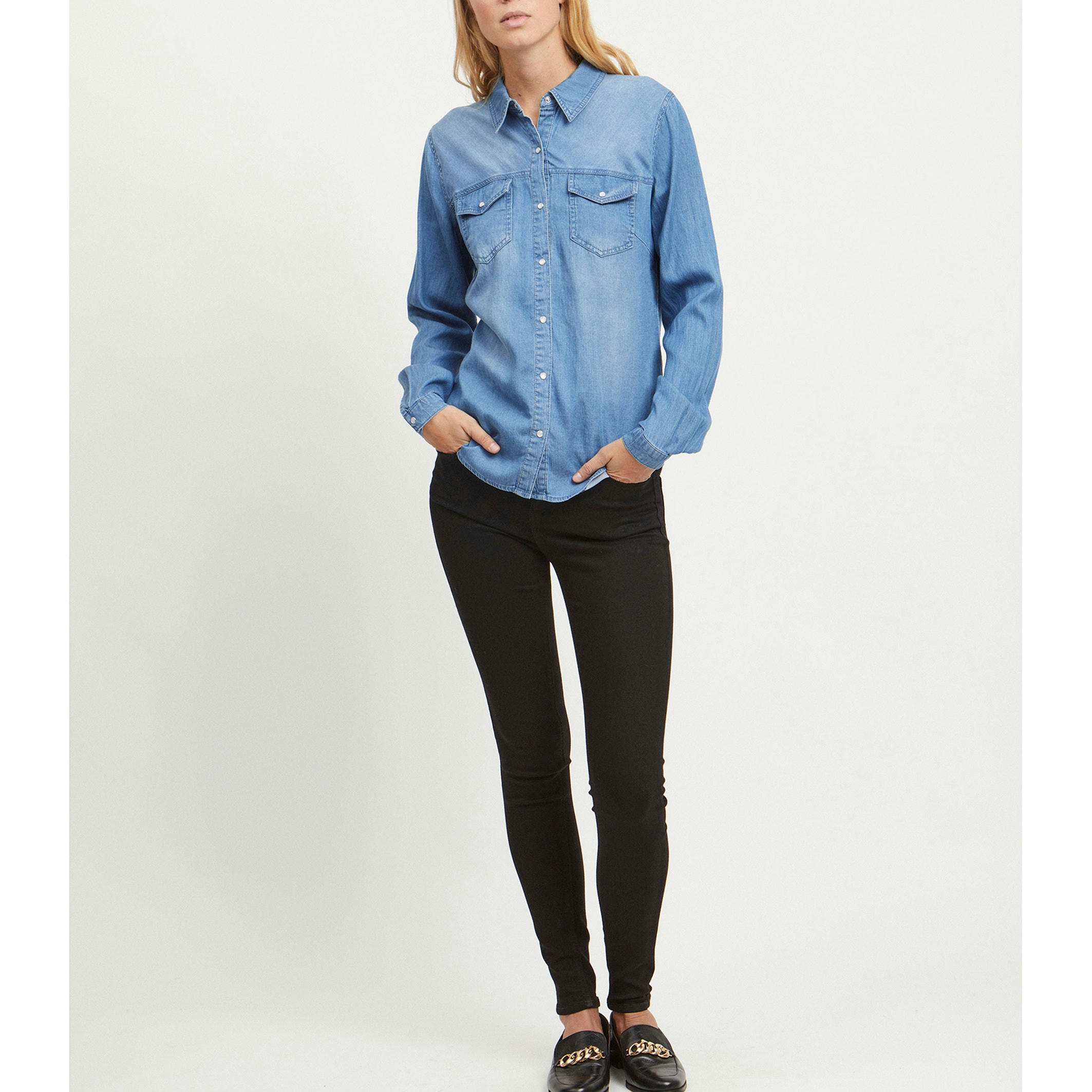Chemise cintrée, manches longues