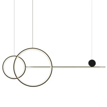 Nowoczesna LAMPA WISZĄCA LED NEW AGE czarna 120cm