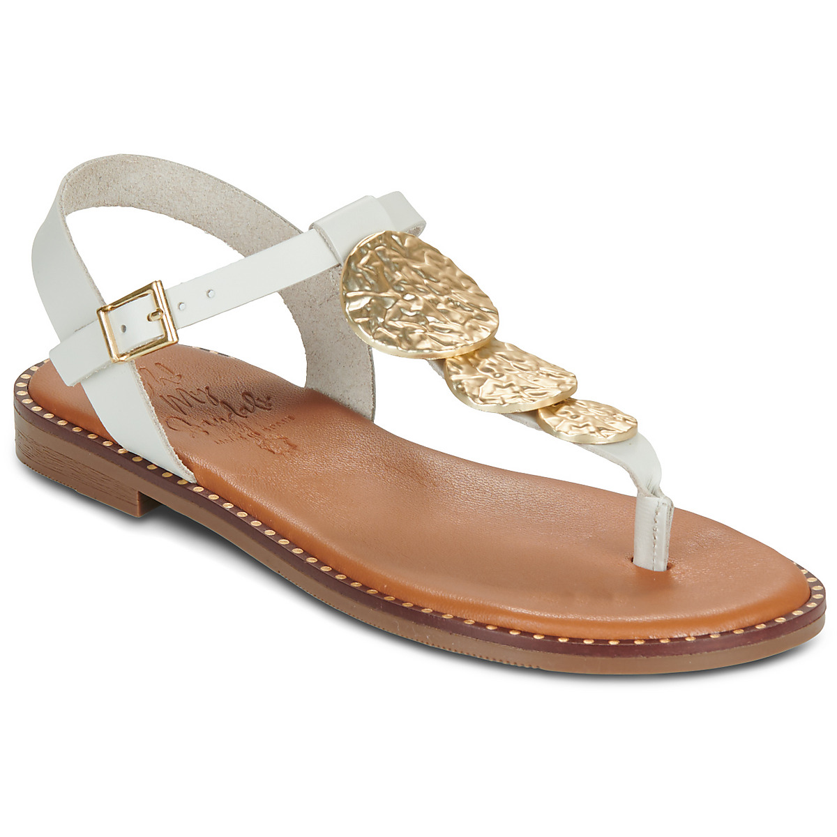 Oh My Sandals - 5848 - White / Gold