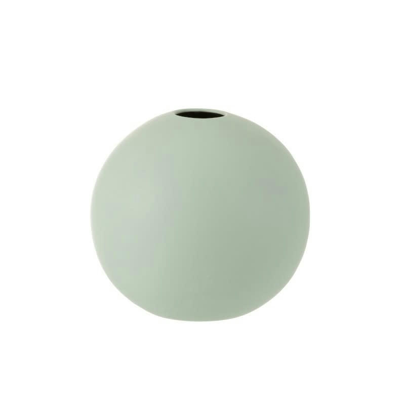 BOULE - Vase céramique vert pastel H23,5cm