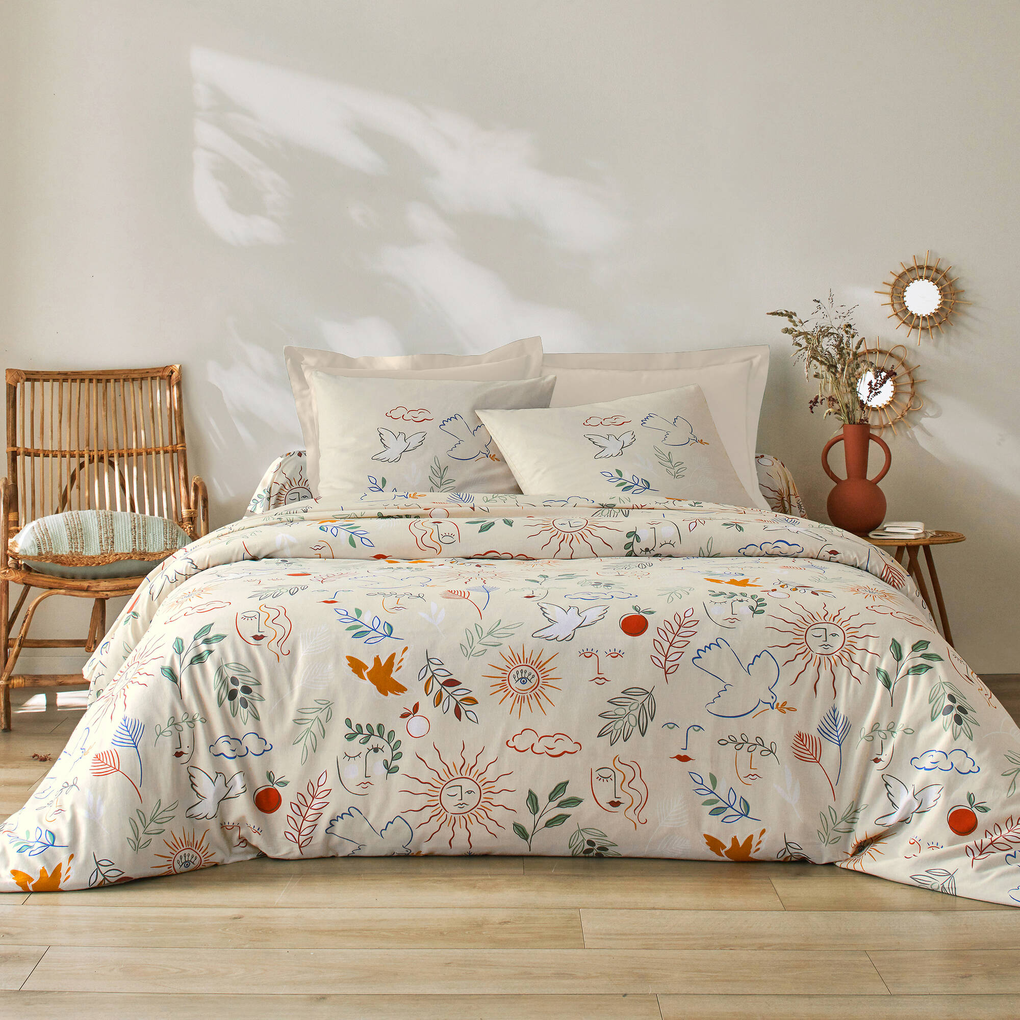 Linge de lit Madère imprimé proven&ccedil;al - en coton
