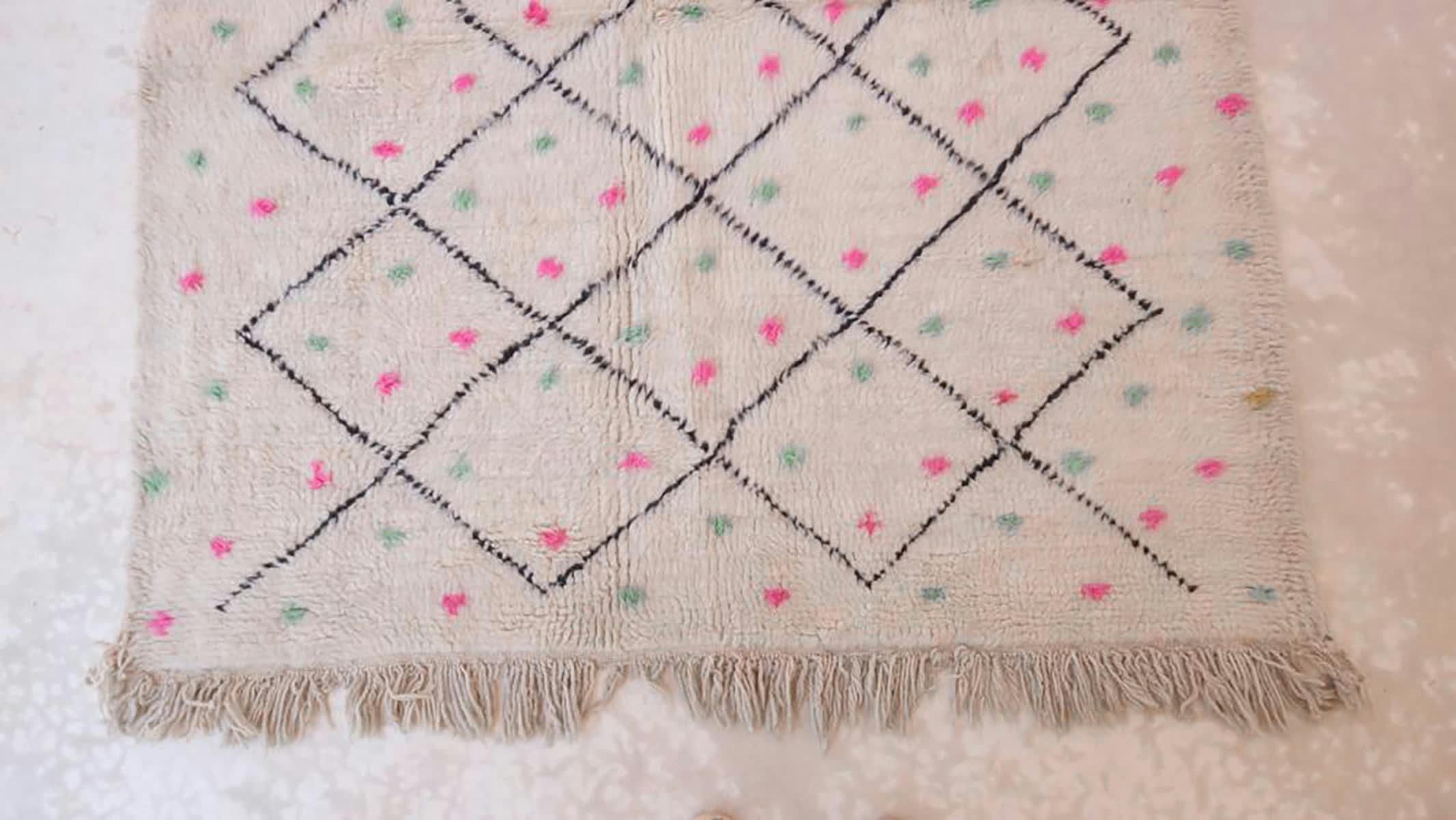 BERBERE - Tapis Berbere marocain pure laine 151x186