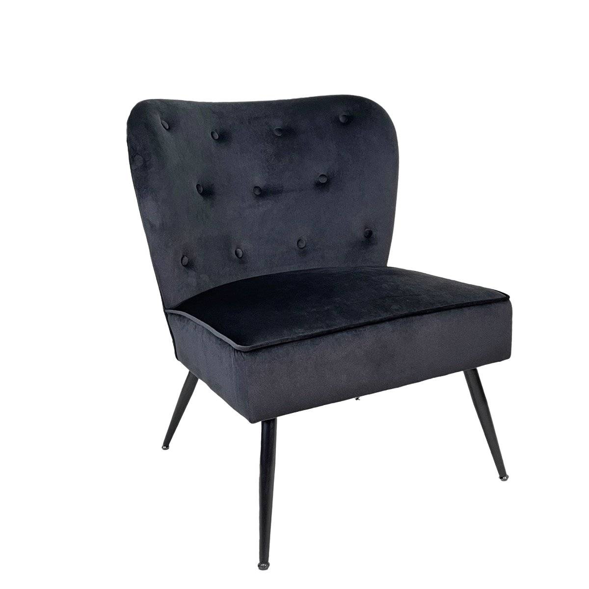 Fotel ELOYA czarny 71x75,5x86 cm HOMLA