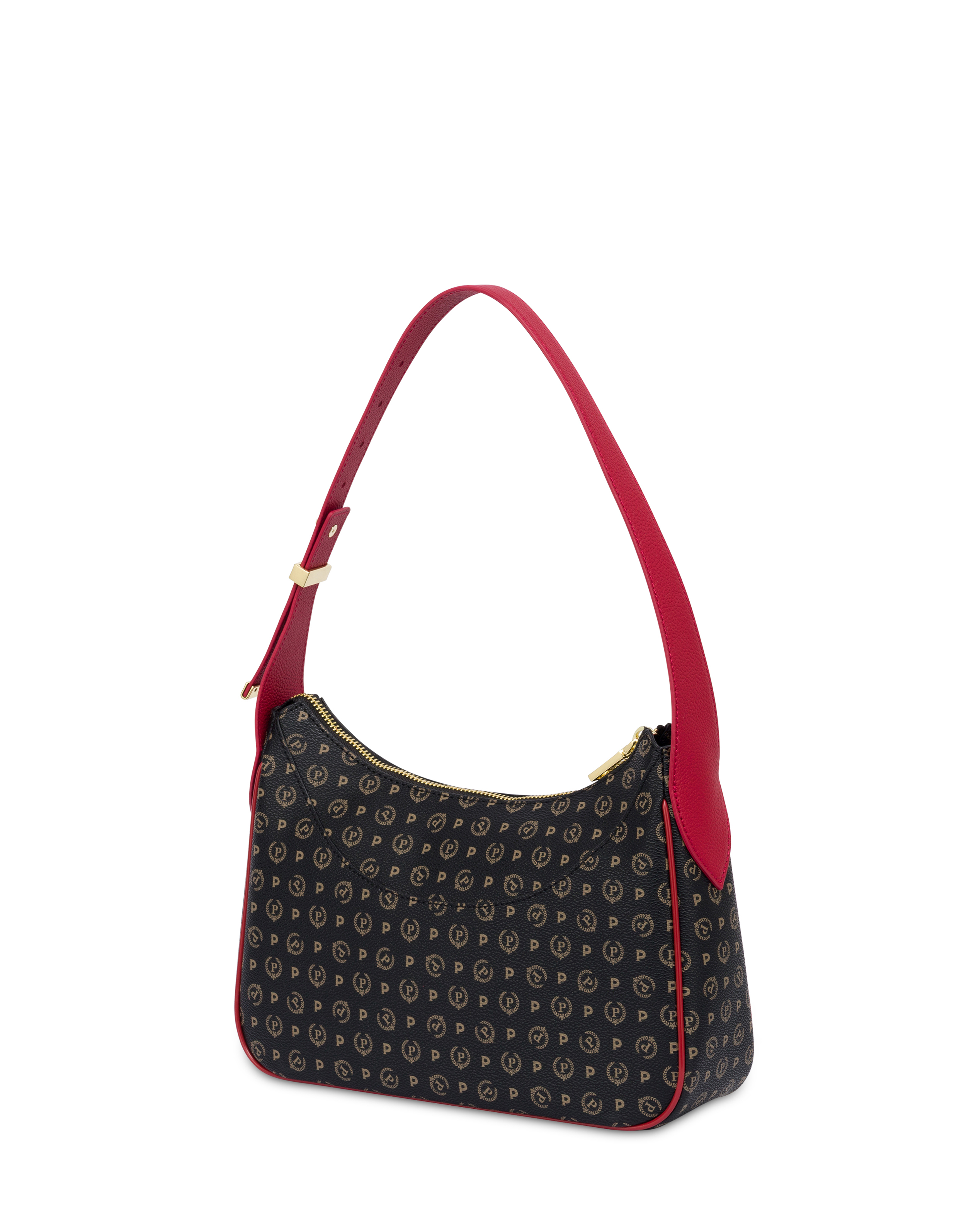Hobo Bag Heritage In Soft Relief Nero/lacca