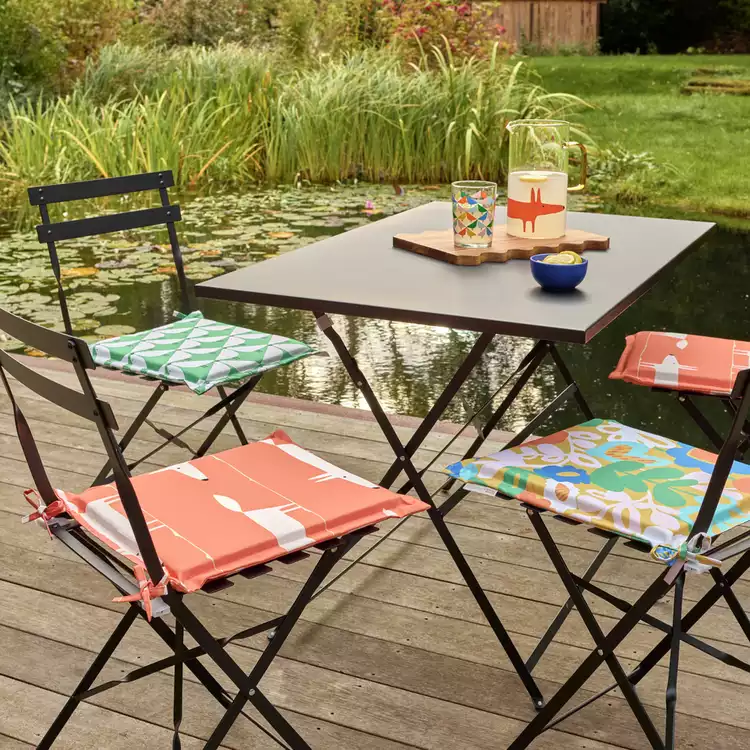 Habitat x Scion Pack of 2 Mr Fox Garden Chair Cushions
