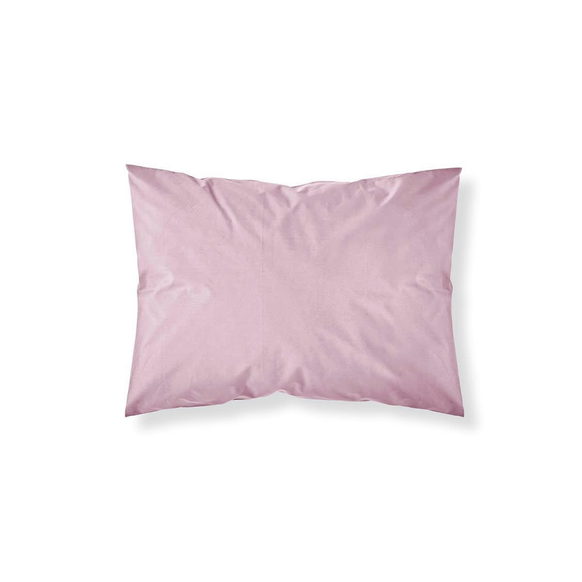 57FILS - Taie d'oreiller uni en Coton Rose 50x70 cm