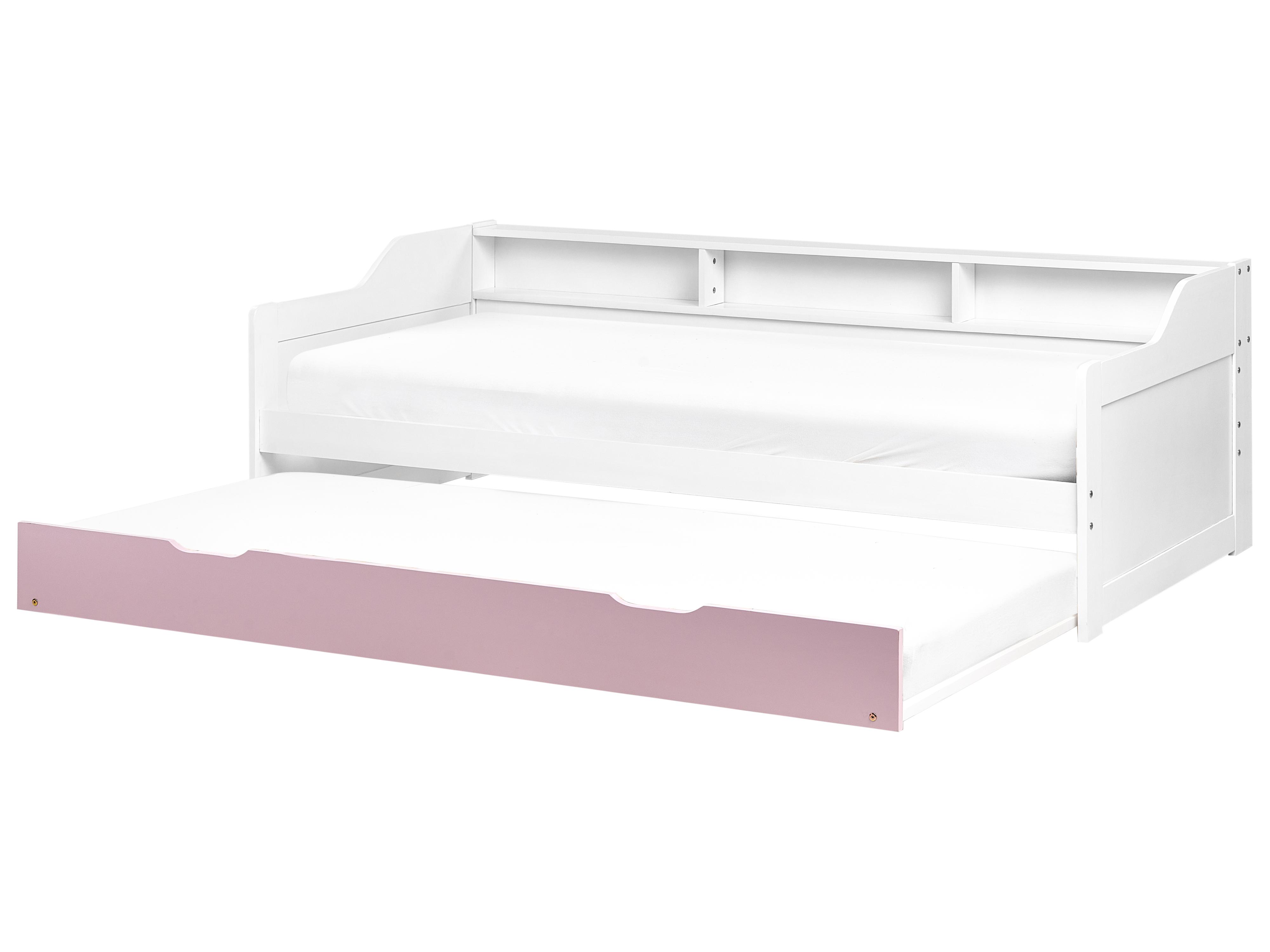 Trundle Bed Pine Wood EDERN 90 x 200 cm (EU Single) Pink