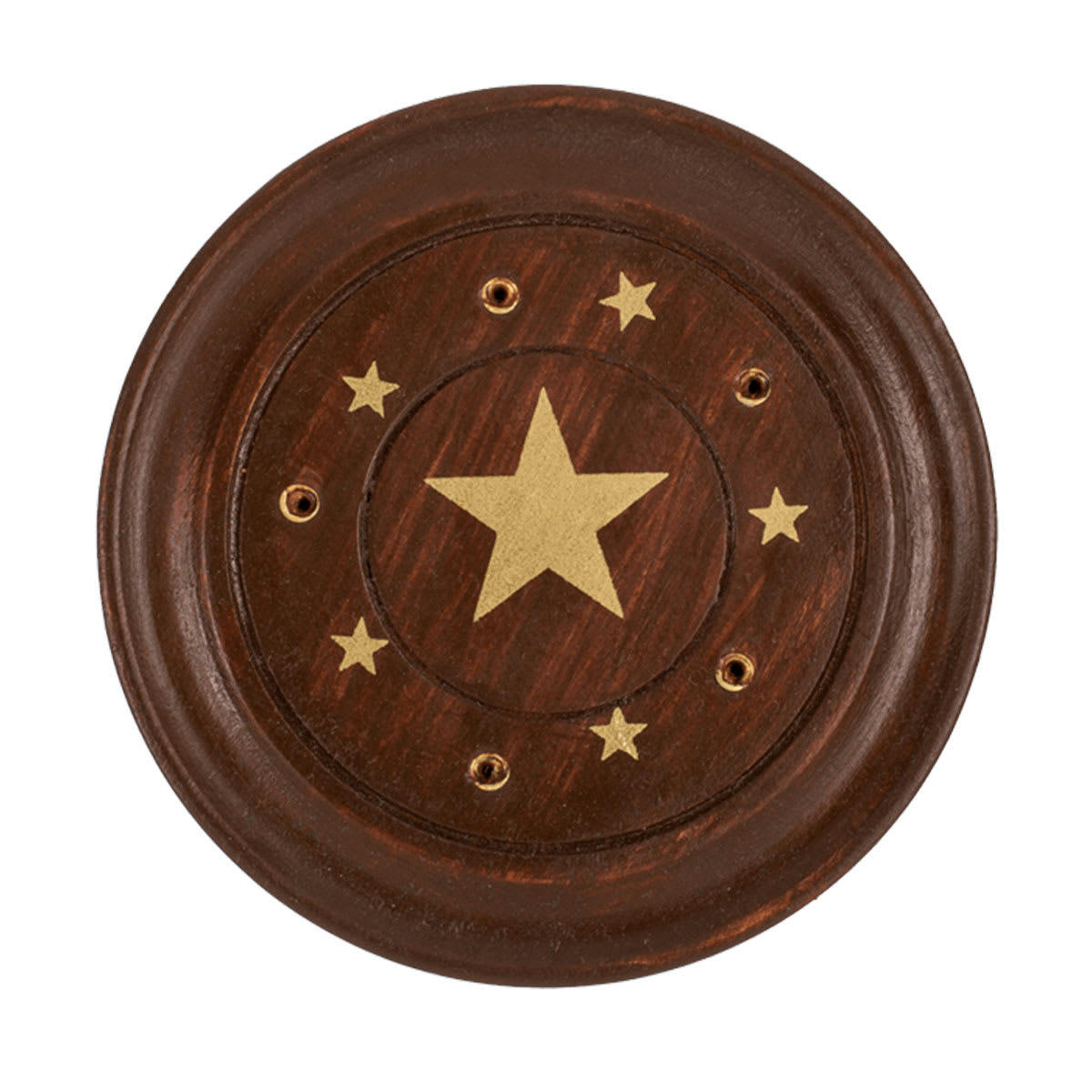 - Porte bâton d'encens rond en bois