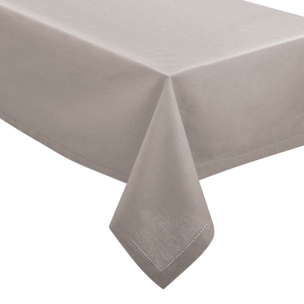 Toalha de mesa CHAMBRAY cinza em algodão 140x240cm