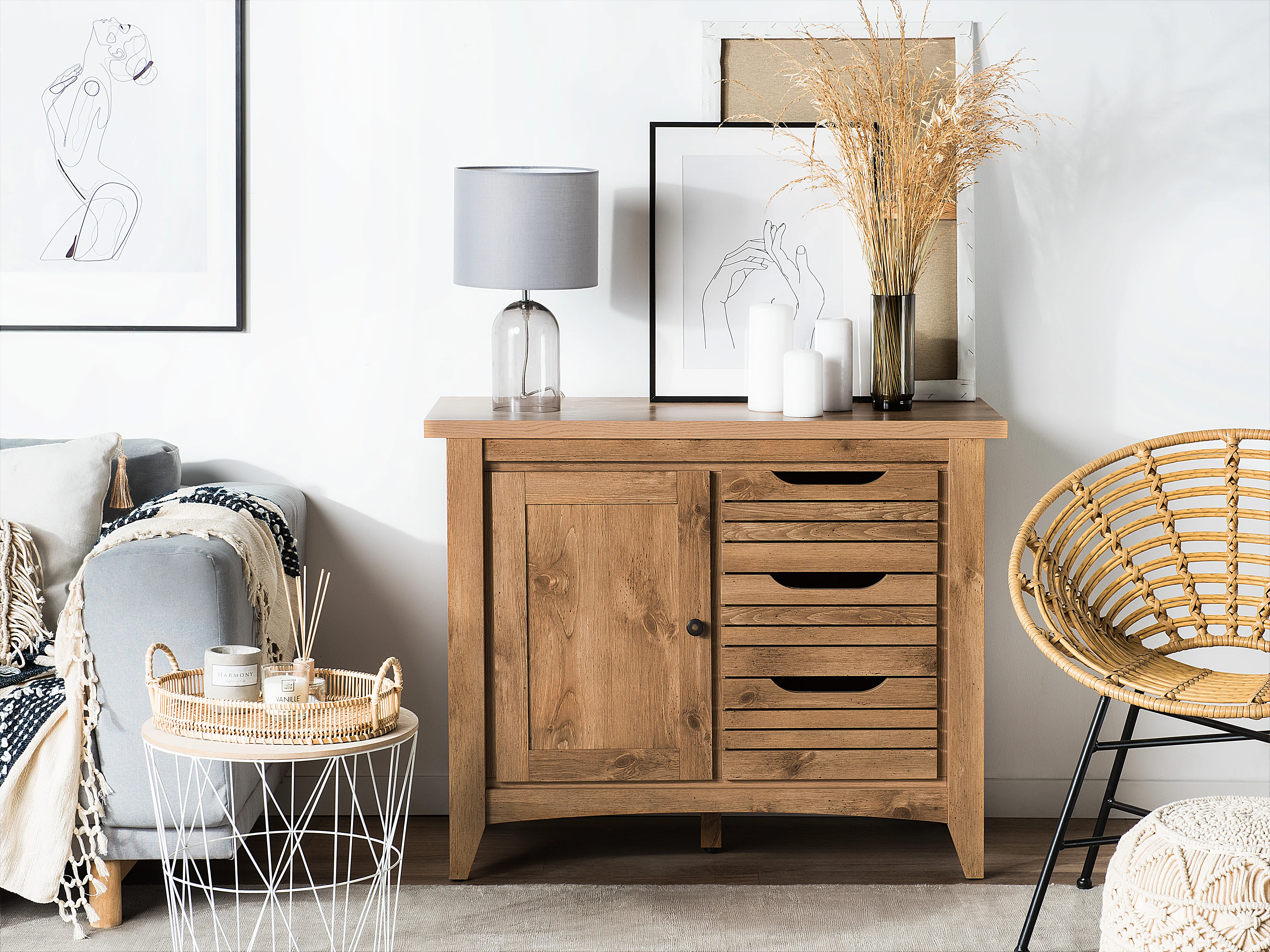 2 Door Sideboard AGORA Brown