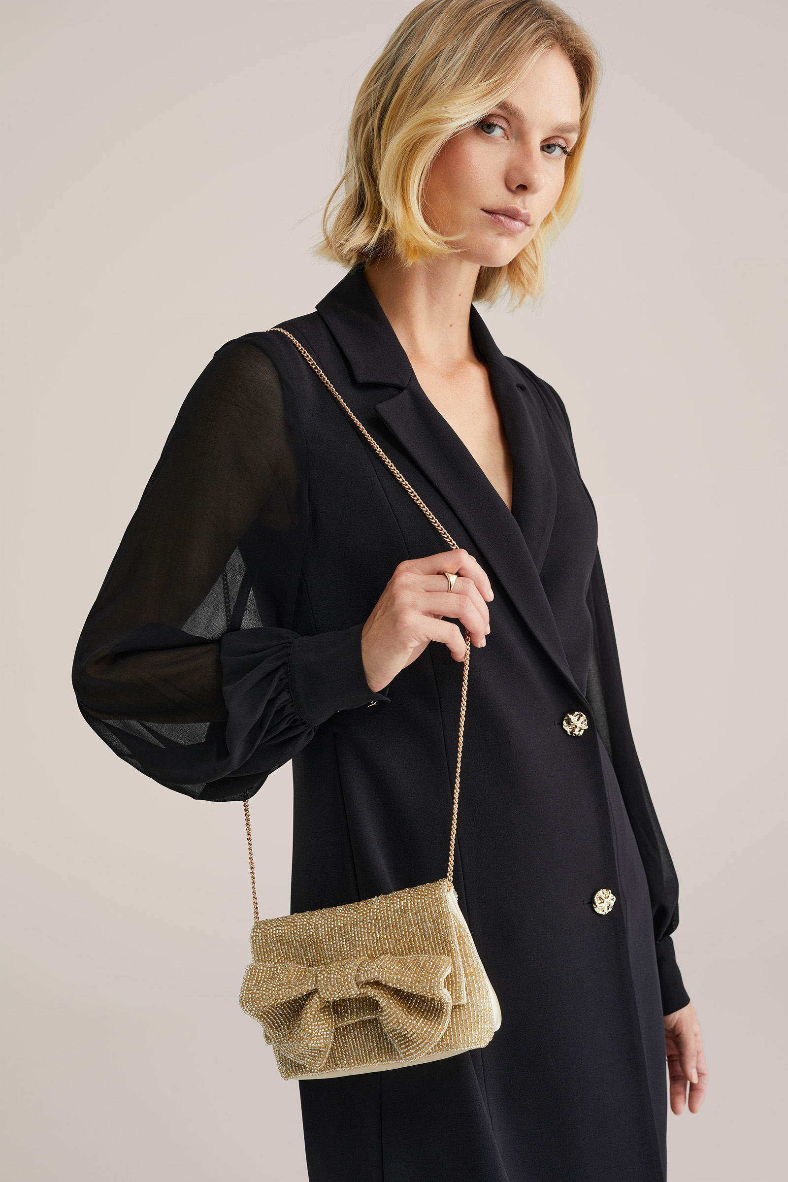 Dames crossbody tas met kralen