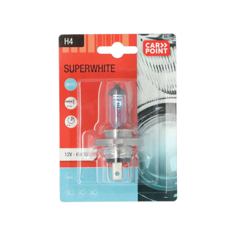 Ampoule pour voiture Superwhite H4 55 W CARPOINT