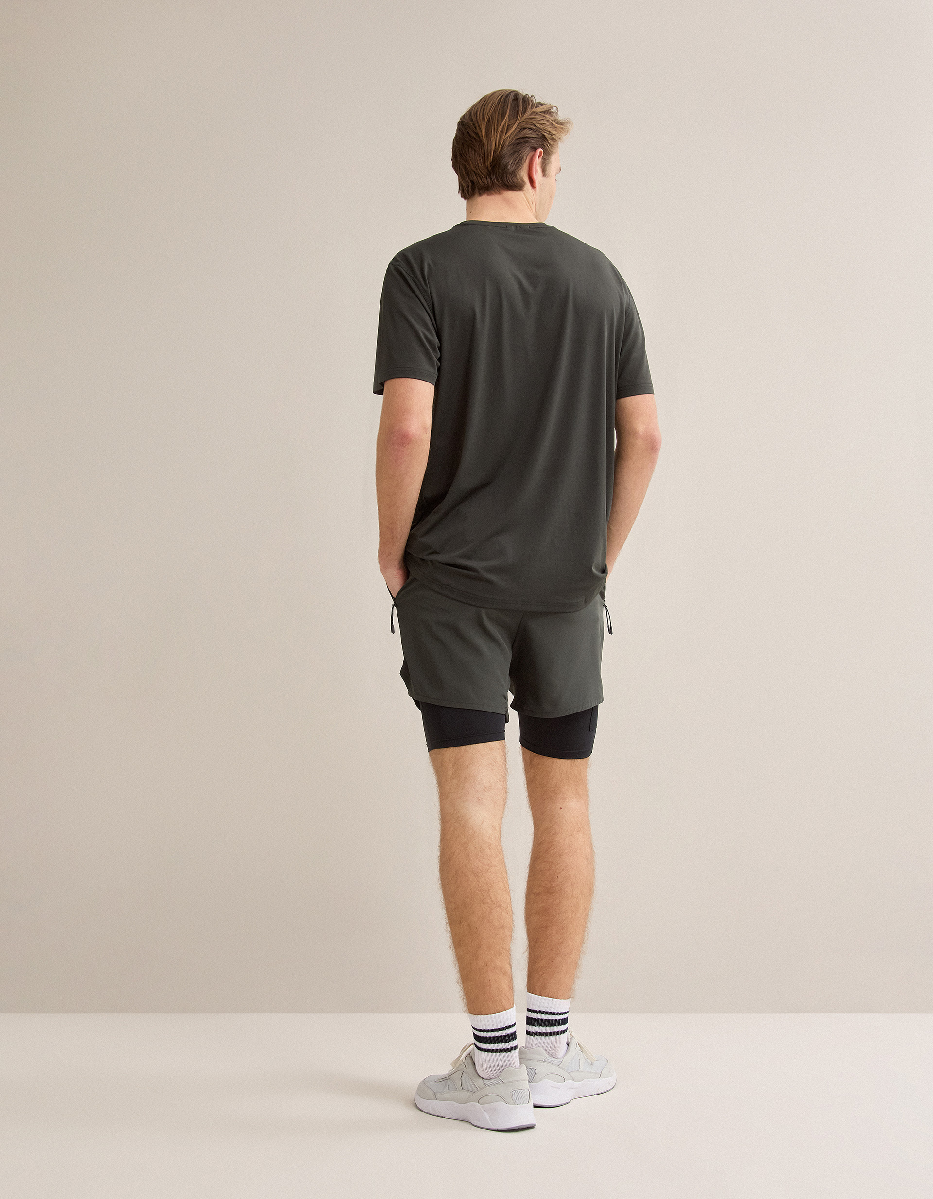 Calções de Desporto, Homem, Verde Escuro