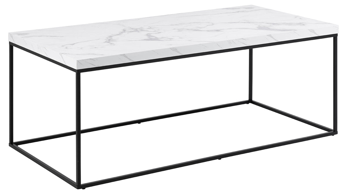BRAM Salontafel Jolyn - 110 x 55 cm - Wit Marmerlook