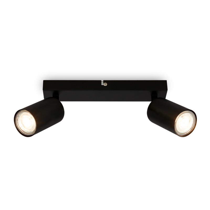 Spot Tib noir GU10 2 x 9 W BRILONER
