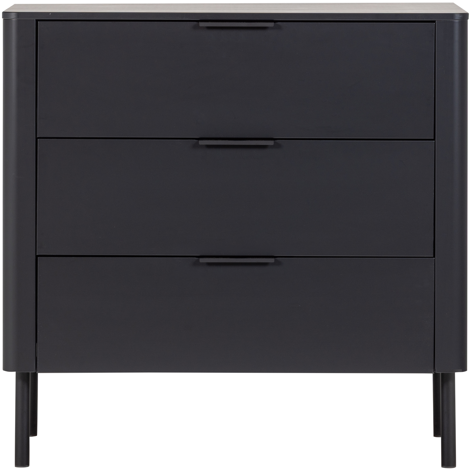 WOOOD ladekast Gunnar - Grenen - Matzwart - 93x94x52