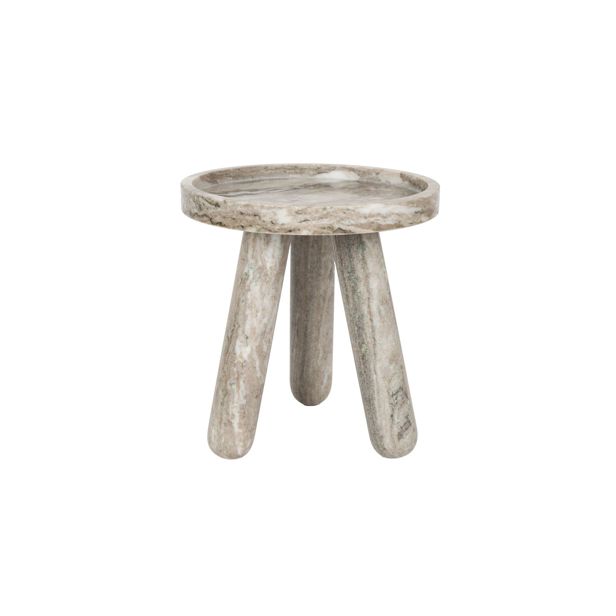 Zuiver Cosmopolitan Bijzettafel Rond 40 cm Marmer - Bruin