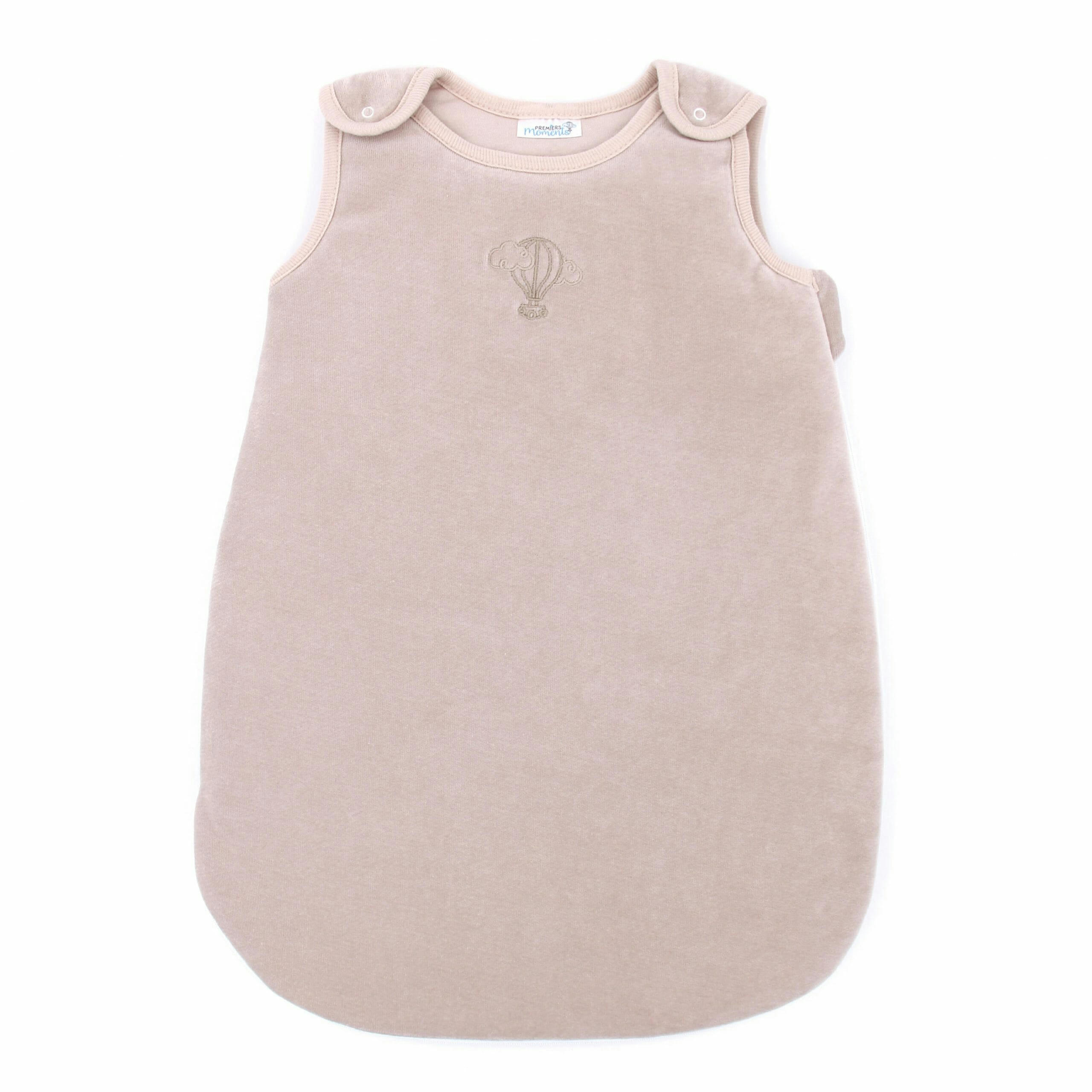 - Gigoteuse Velours 0-3 mois 100% Coton Bio couleur Noisette