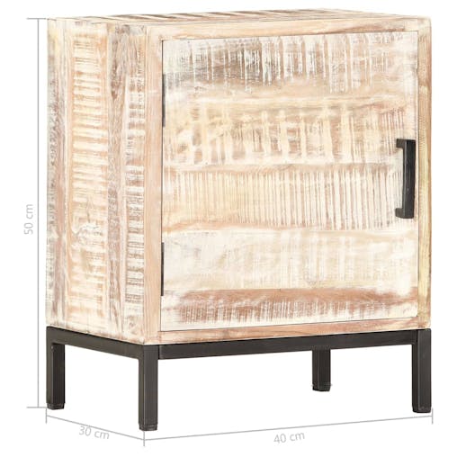 NNEVL Bedside Cabinet 40x30x50 cm Solid Acacia Wood