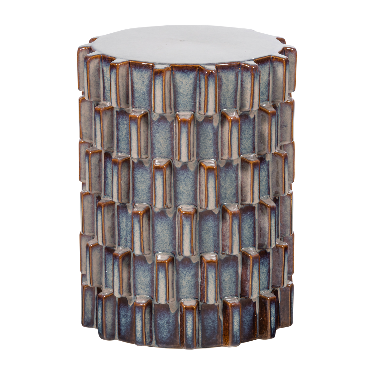 WOOOD decoratieve bijzettafel Ø 35 cm Axu - Keramiek - Grijsblauw - 45x35x35